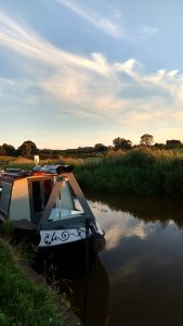 Sunset - interesting clouds with boat